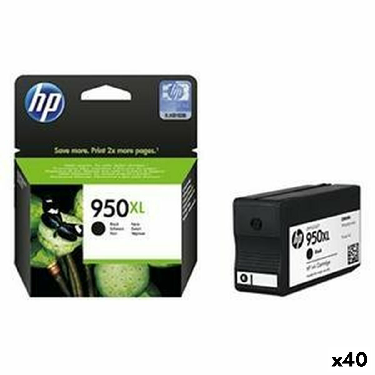 Cartuccia D'inchiostro Compatibile Hp Nero (40 Unità)