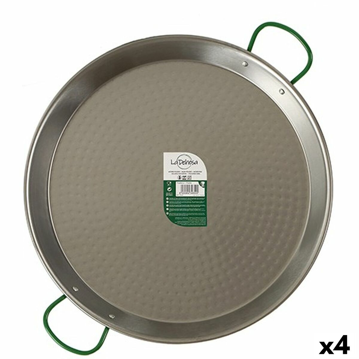 Padella La Dehesa Argentato Acciaio Lucidato Ø 55 Cm 69 X 5,5 X 56 Cm (4 Unità)
