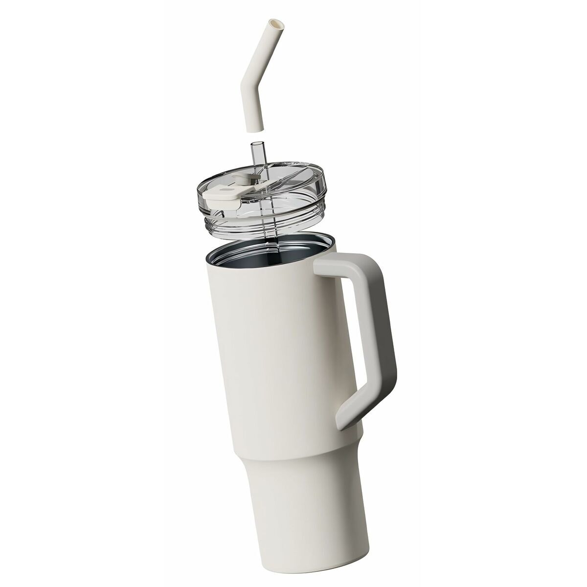 Boccale Con Coperchio E Cannuccia Xiaomi Bhr9540gl Bianco Trasparente - Image 4