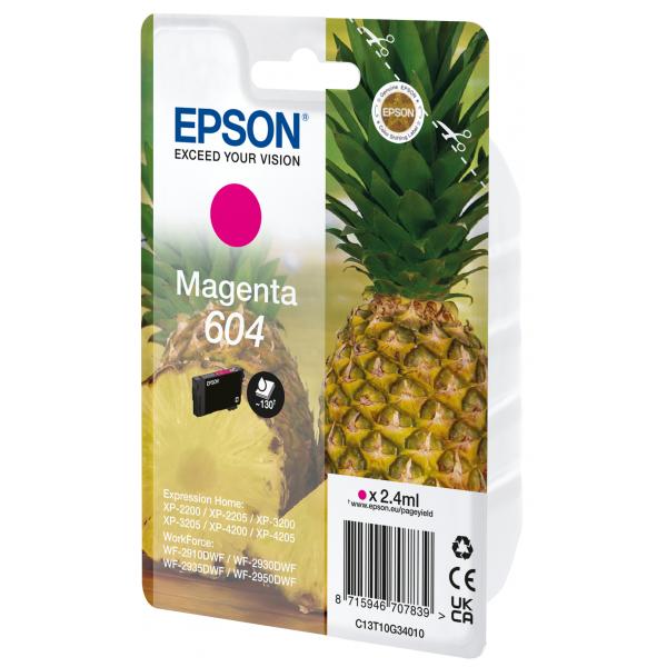Epson 604 - 2,4 Ml - Magenta - Originale - Blister Con Segnale Di Allarme Rf/acustico