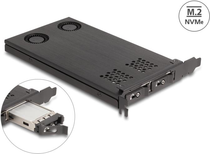 Delock Pci Express X16 Karte Wechselrahmen Für 2 X M.2 Nvme Ssd - Bifurcation (47042)