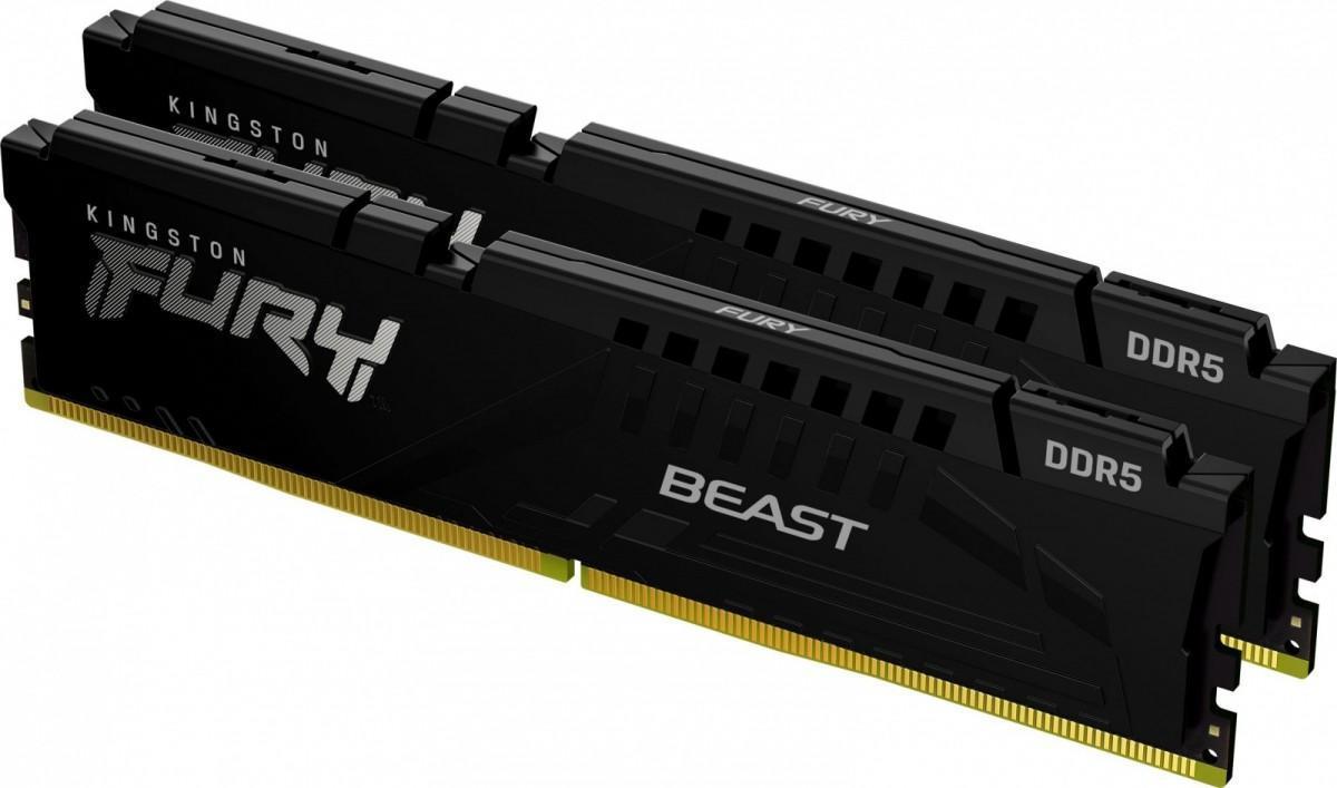 Kingston Fury Beast - Ddr5 - Kit - 16 Gb: 2 X 8 Gb - Dimm 288-Pin - 5600 Mhz / Pc5-44800 - Cl40 - 1.25 V - Ungepuffert - ON-Die Ecc (kf556c40bbk2-16)