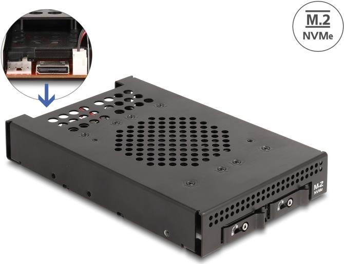 Delock 3.5" Wechselrahmen Für 2x M.2 Nvme Ssd Mit Oculink SfF-8612 Anschluss (47070)