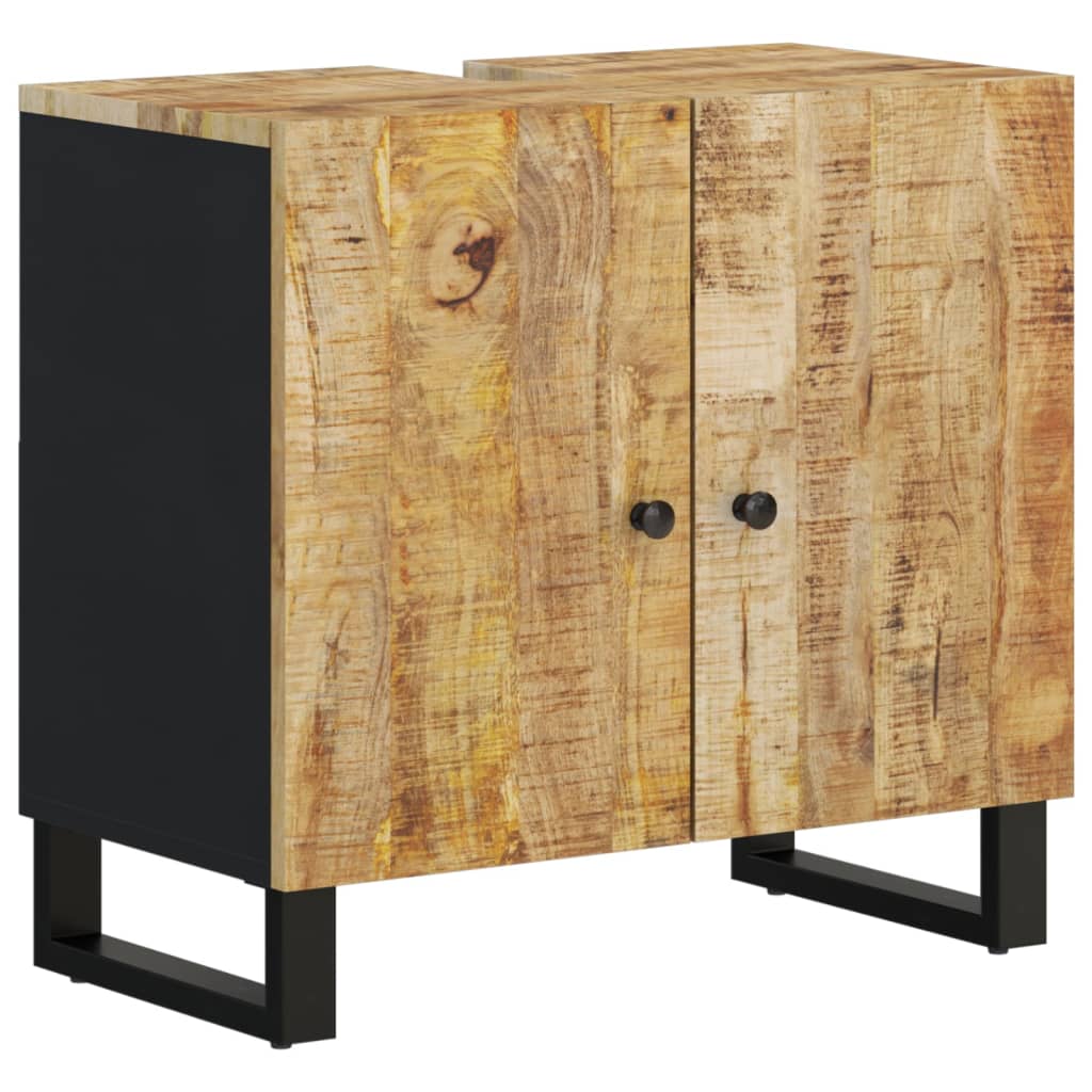 Set Mobili Da Bagno 4 Pz In Legno Massello Di Mango - Image 4