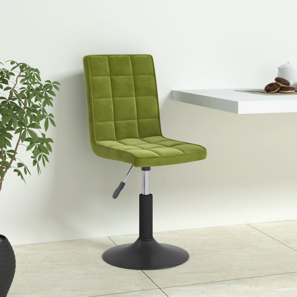 Sedie Da Pranzo Girevoli 4 Pz Verde Chiaro In Velluto