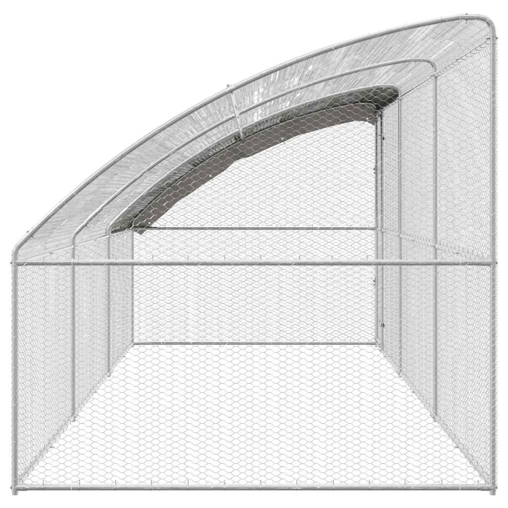 Gabbia Per Polli Argento 600 X 200 X 198.5 Cm Acciaio Zincato - Image 5