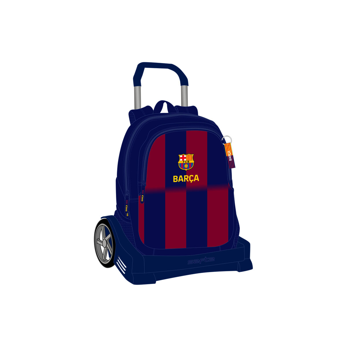 Zaino Scuola F.c. Barcelona Azzurro Rosso Granato 32 X 44 X 16 cm