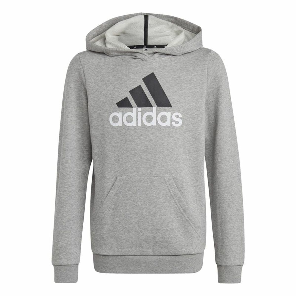 Felpa Con Cappuccio Unisex Adidas Essentials Grigio Taglia:taglia - 7-8 Anni