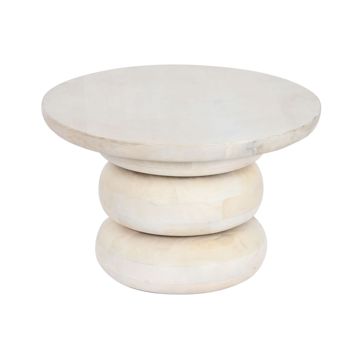 Tavolo Aggiuntivo Home Esprit Bianco Legno Di Mango Legno Mdf 50 X 50 X 33 cm