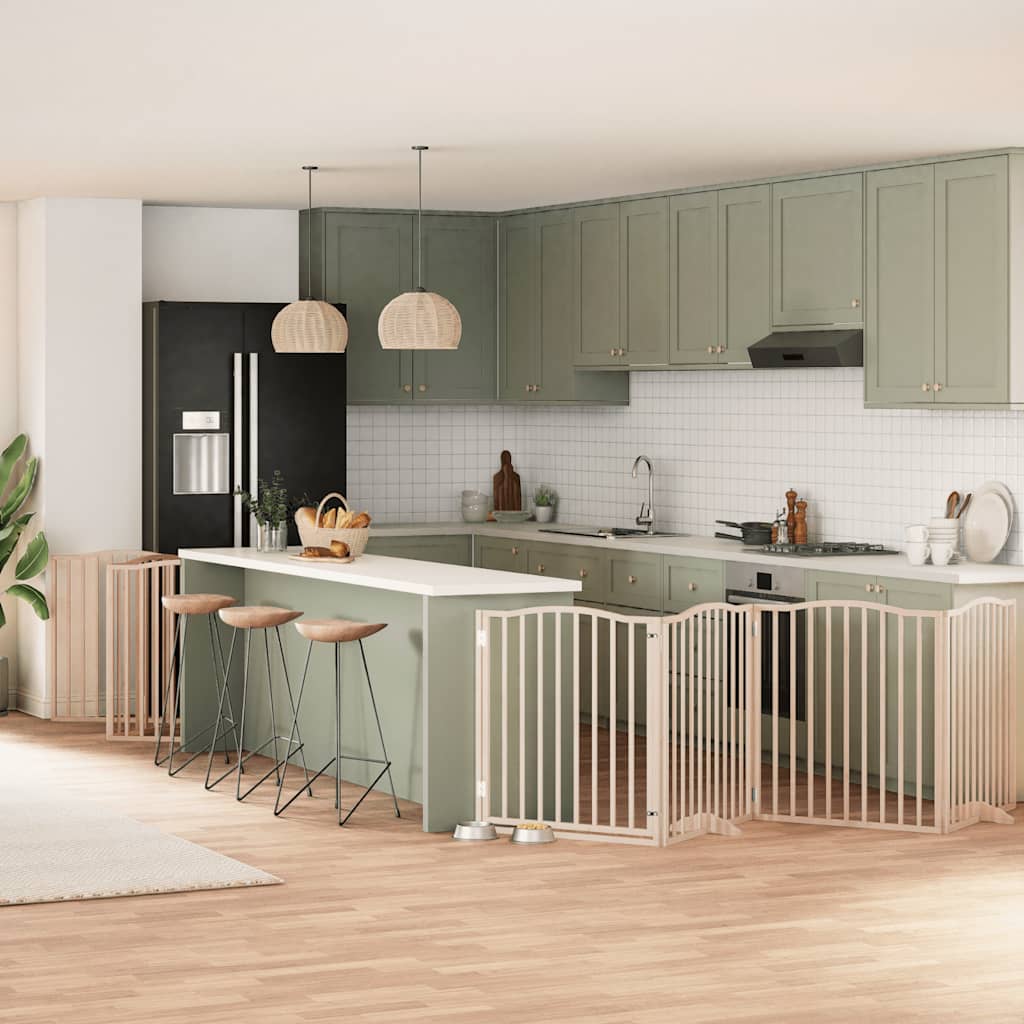 Cancello Per Cani Porta Pieghevole 10 Pannelli 800 Cm In Pioppo