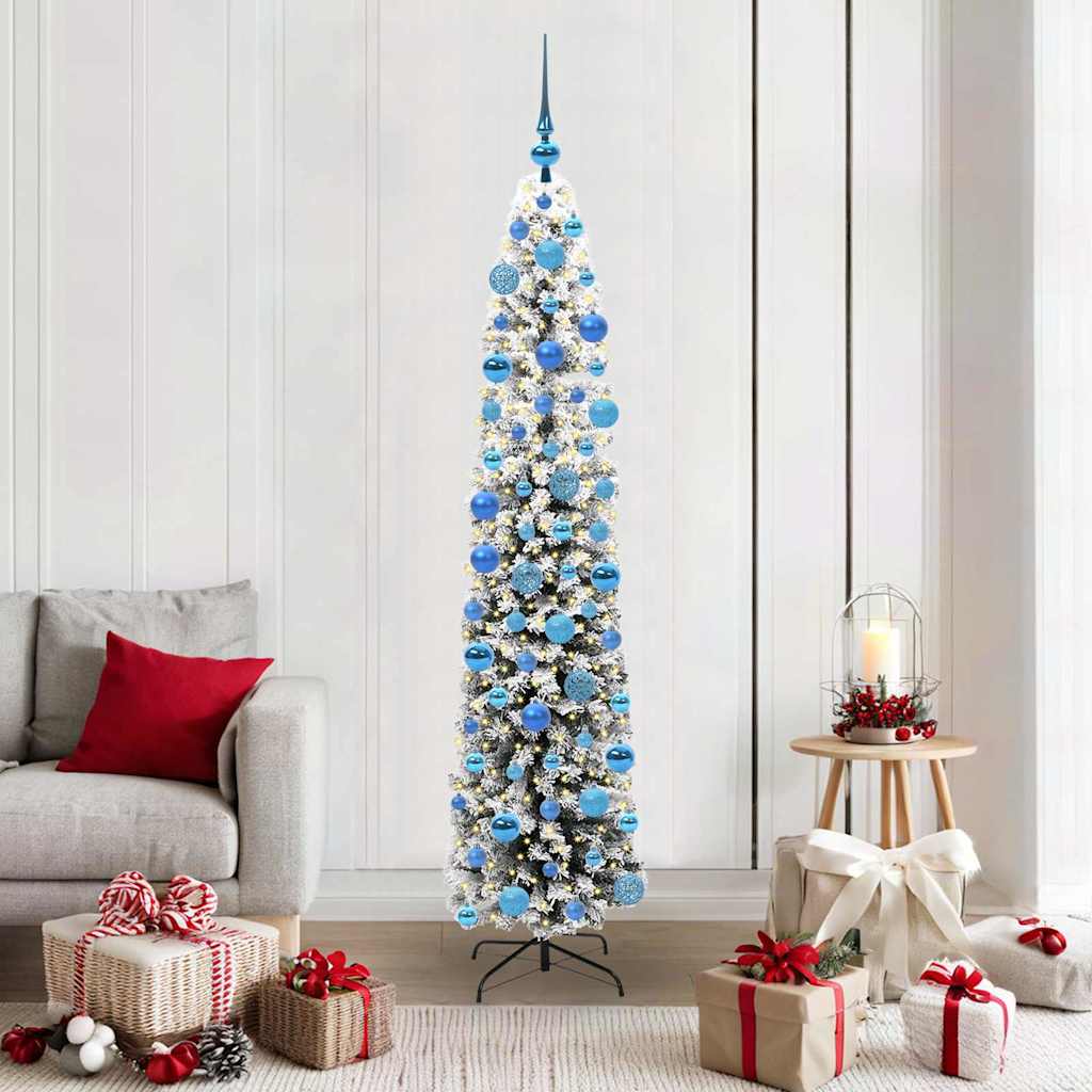 Albero Di Natale Artificiale Con 300 Led Verde 180 cm