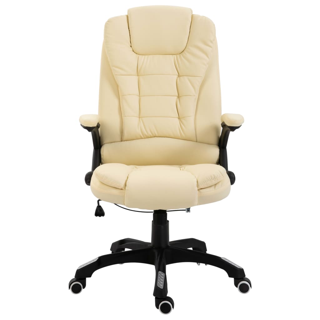Sedia Da Ufficio Crema In Similpelle