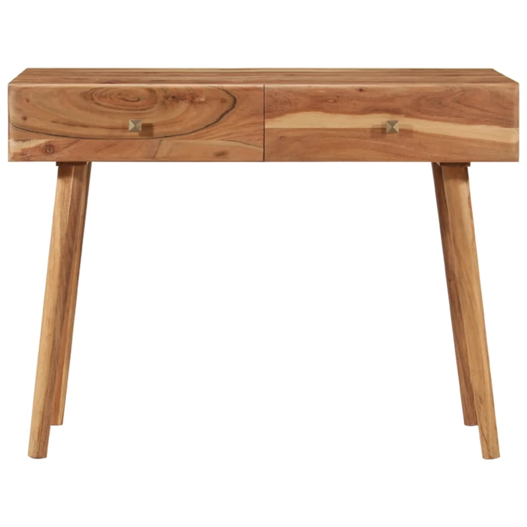 Scrivania 100x51x76 Cm In Legno Massello Di Acacia
