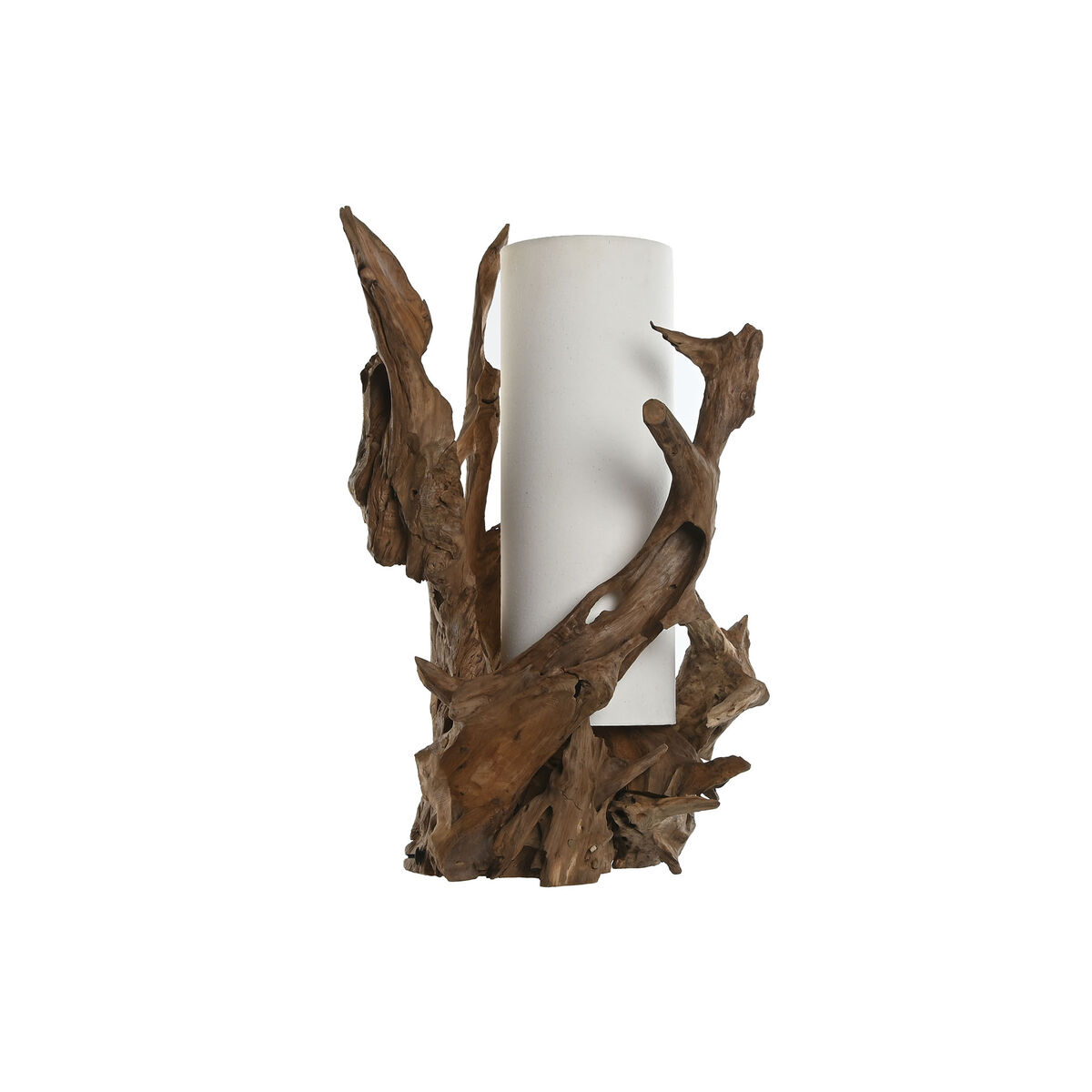 Lampada Da Tavolo Home Esprit Ferro Teak 30 X 55 X 80 cm