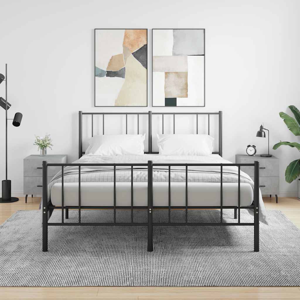 Comodini 2 Pz Grigio Cemento 40x35x47,5 Cm In Legno Multistrato