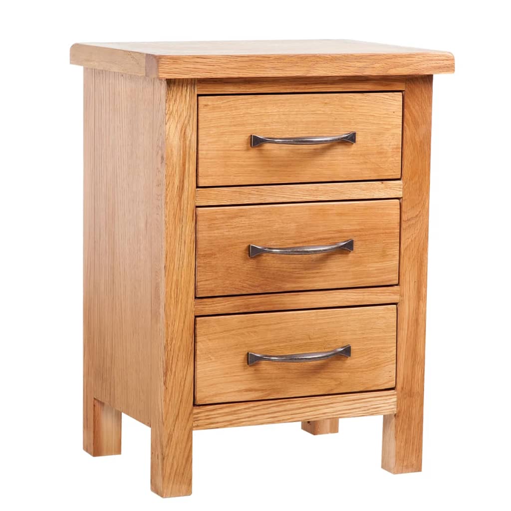 Comodini 2 Pz 40x30x54 Cm In Legno Massello Di Rovere