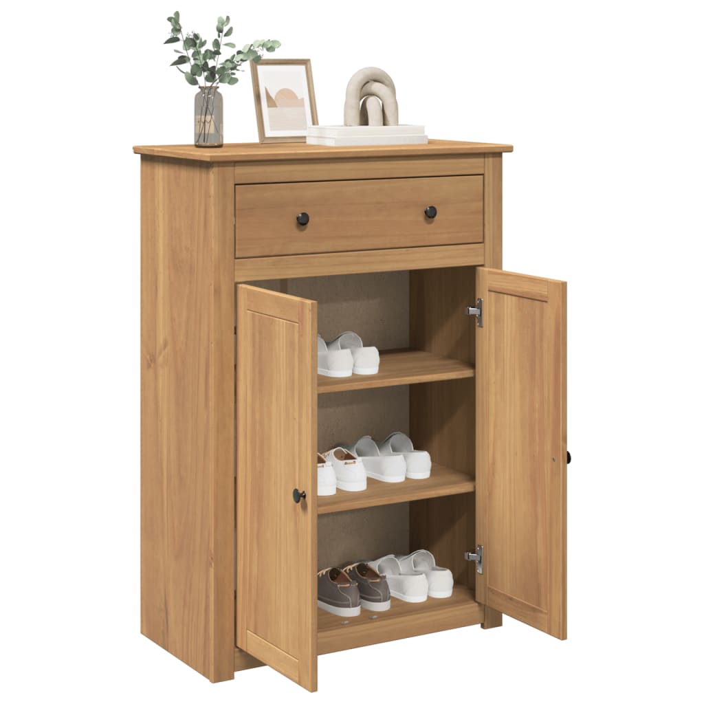 Scarpiera Panama 80x40x114 Cm Legno Massello Di Pino