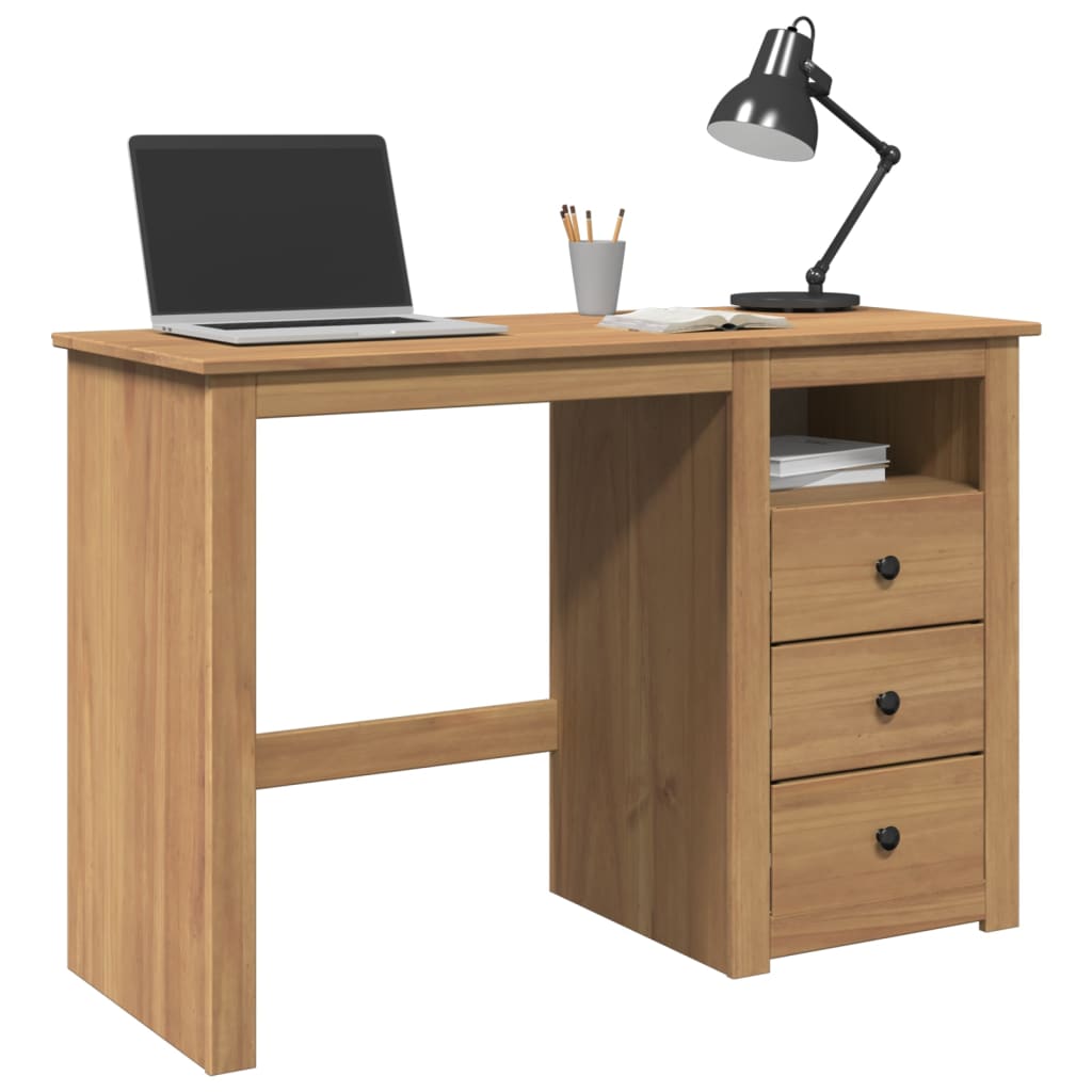 Scrivania Panama 112x45x75 Cm Legno Massello Di Pino