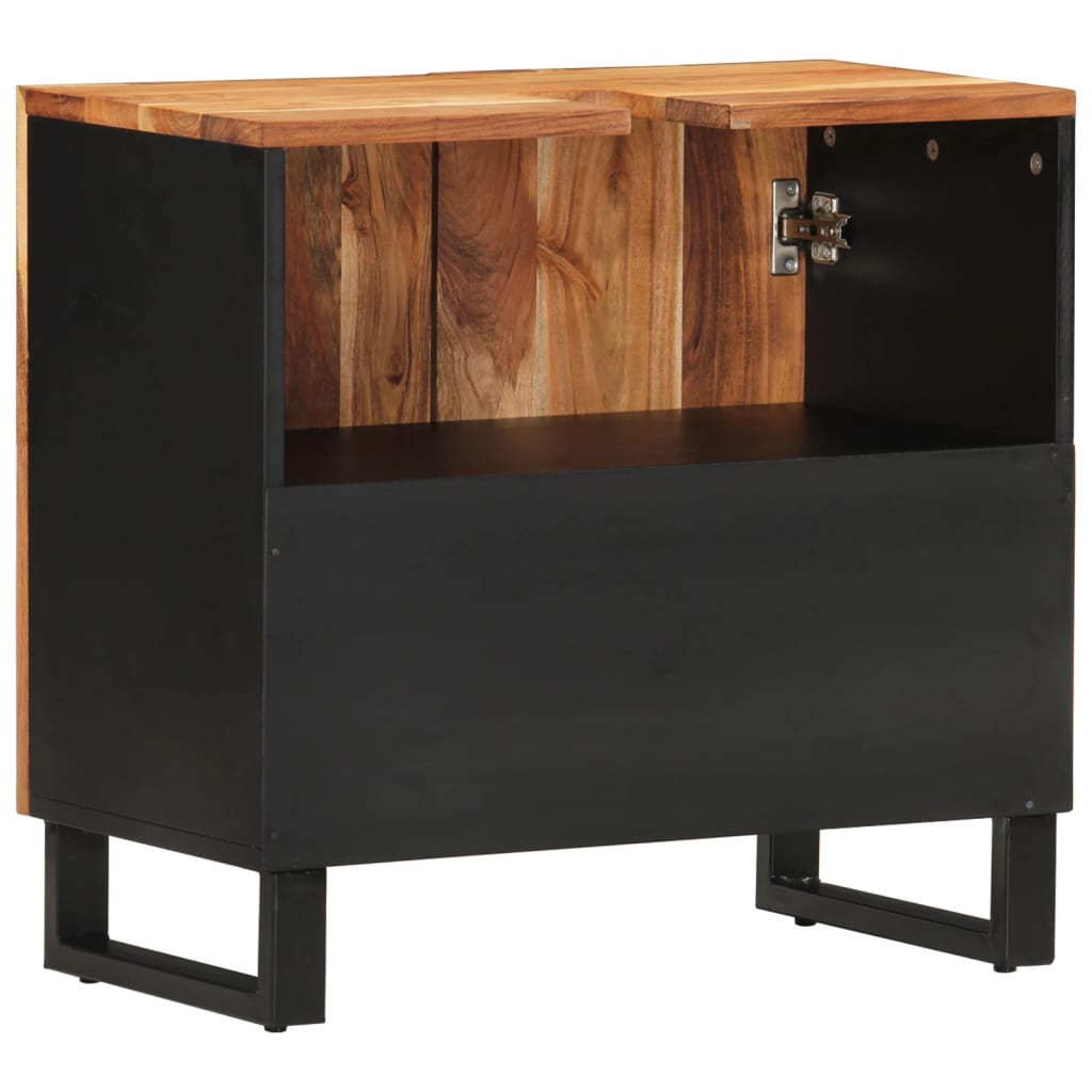 Mobile Lavabo 62x33x58 Cm Legno Massello Acacia E Multistrato - Image 5