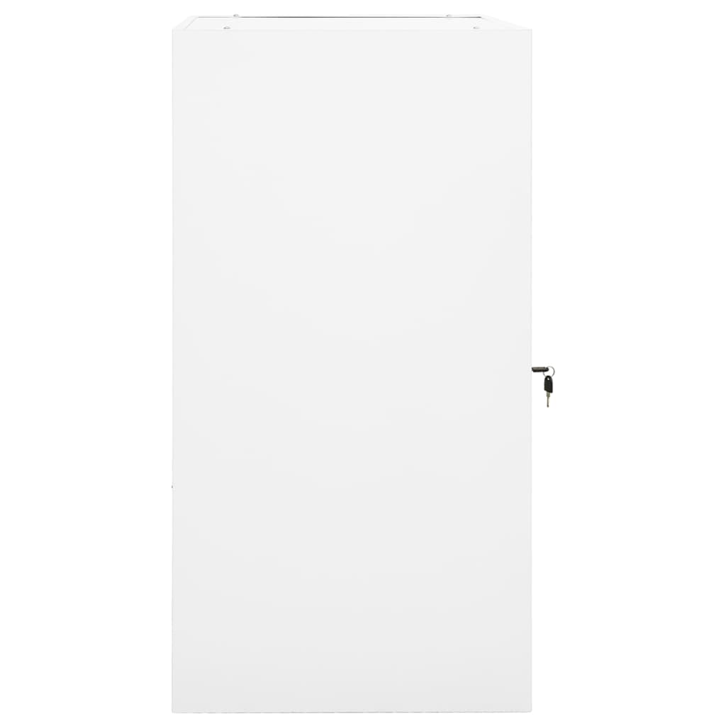Armadio Porta Sella Bianco 53x53x105 Cm In Acciaio - Image 3