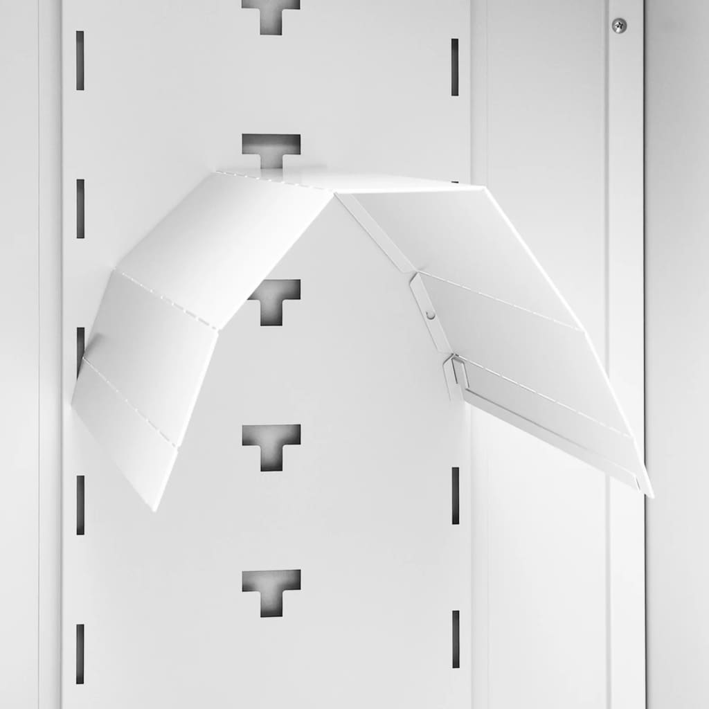 Armadio Porta Sella Bianco 53x53x105 Cm In Acciaio - Image 5