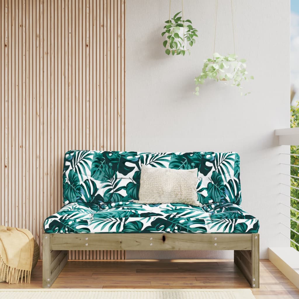 Divano Centrale Da Giardino 120x80 Cm Legno Impregnato Di Pino