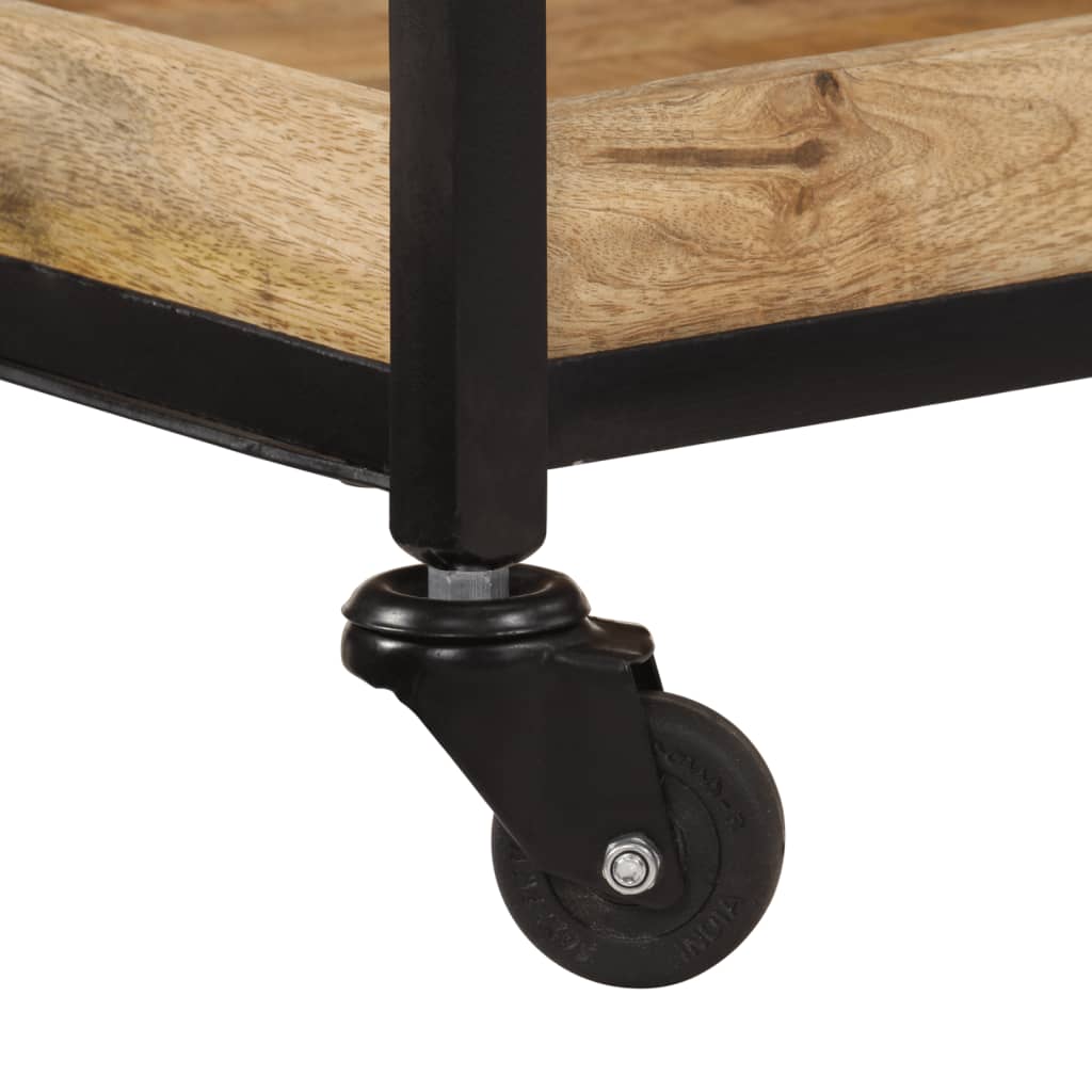 Carrello Da Cucina 60x40x80 Cm Legno Massello Di Mango Grezzo - Image 5