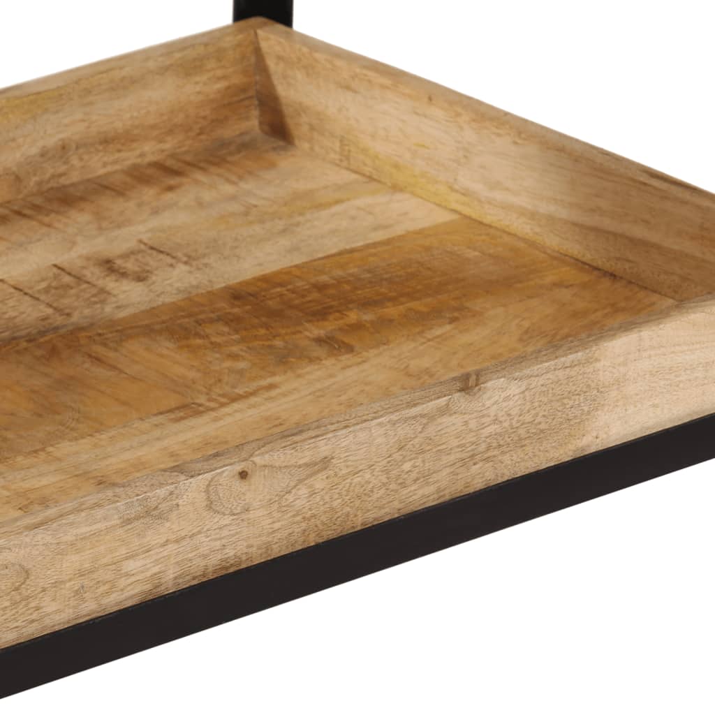 Carrello Da Cucina 60x40x80 Cm Legno Massello Di Mango Grezzo - Image 4