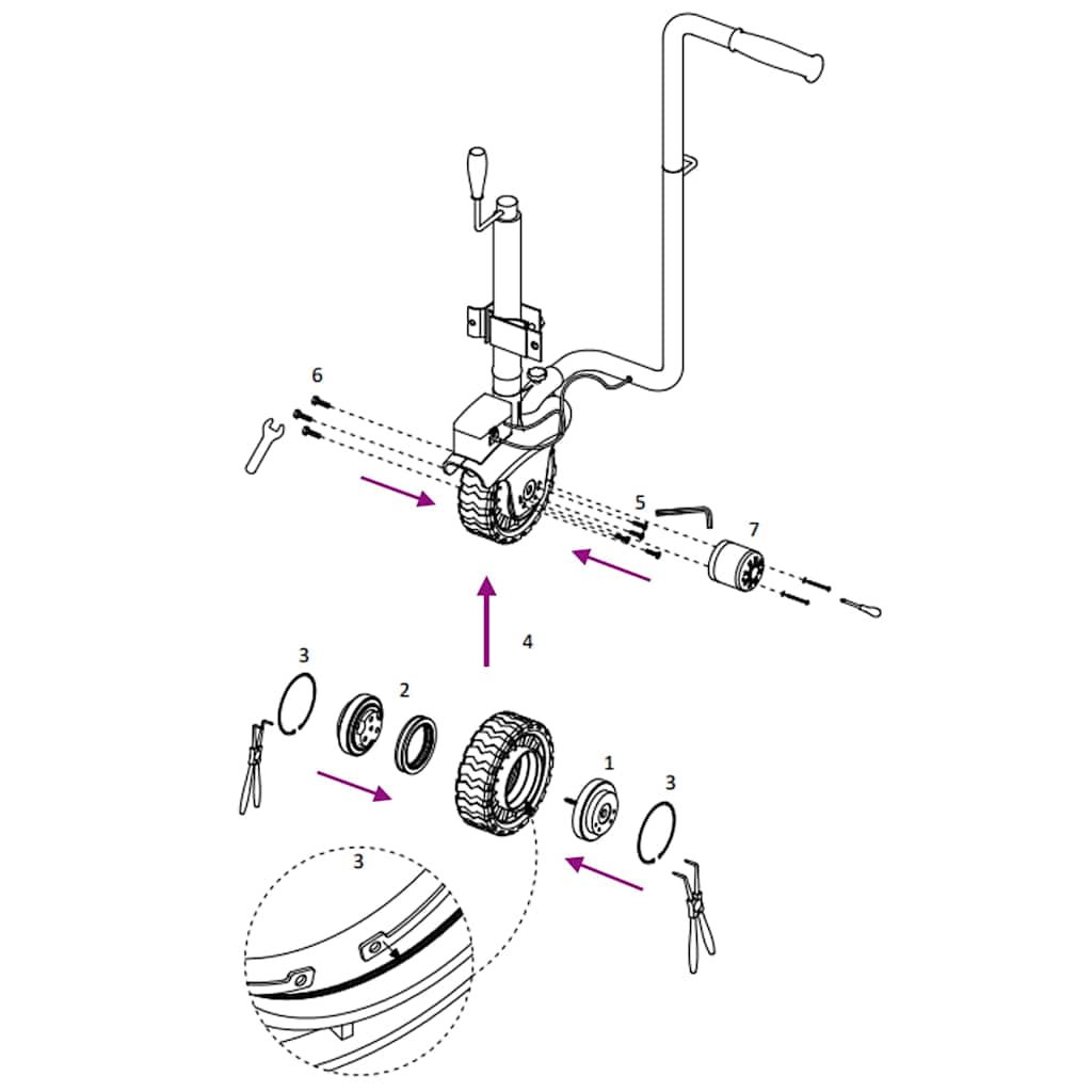 Ruota Per Ruotino Ø19,5x10 Cm In Alluminio E Gomma - Image 4