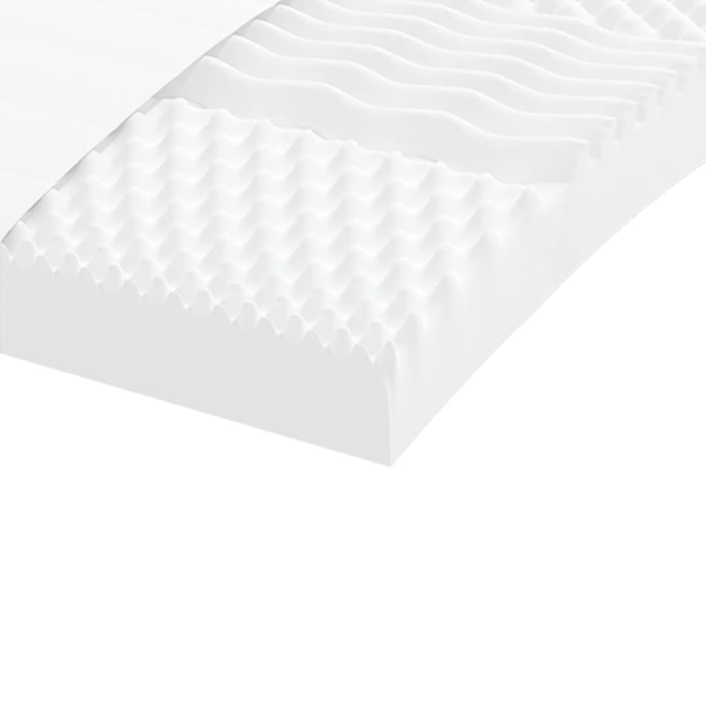 Materasso In Schiuma Bianco 90x190 Cm 7 Zone Durezza 20 Ild - Image 5