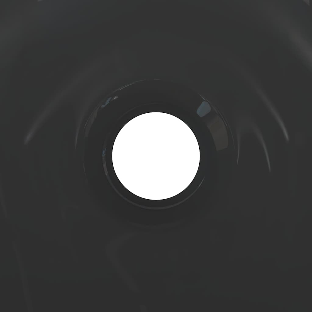 Lavandino Ø28x10 Cm In Ceramica Nero Lucido - Image 4