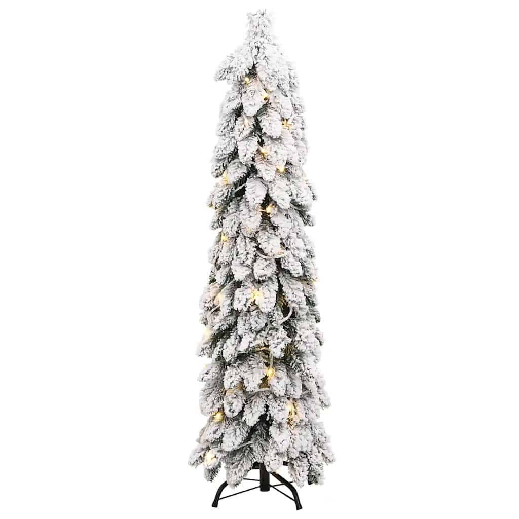 Albero Di Natale Artificiale Con 60 Led E Neve Floccata 120 cm - Image 3