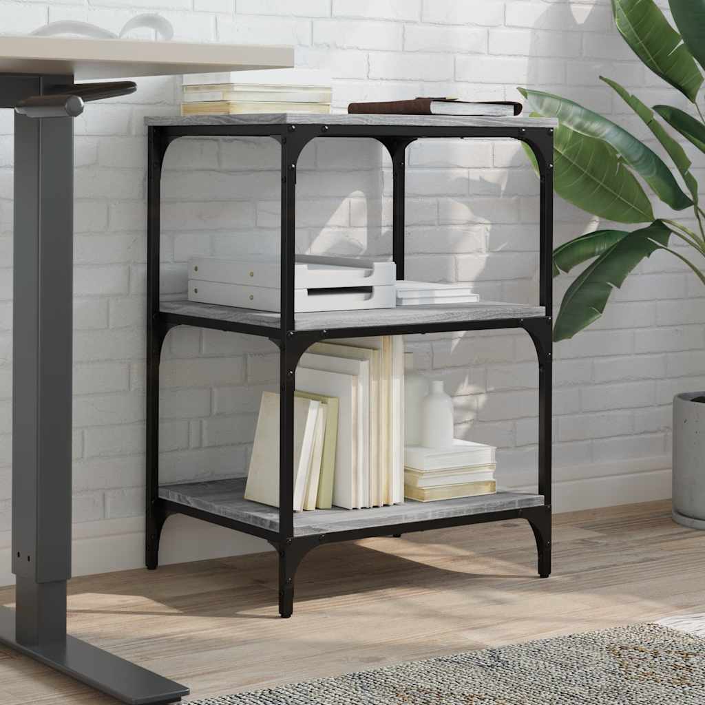 Supporto Stampante 3 Piani Grigio Sonoma 50x41x75 Multistrato - Image 3