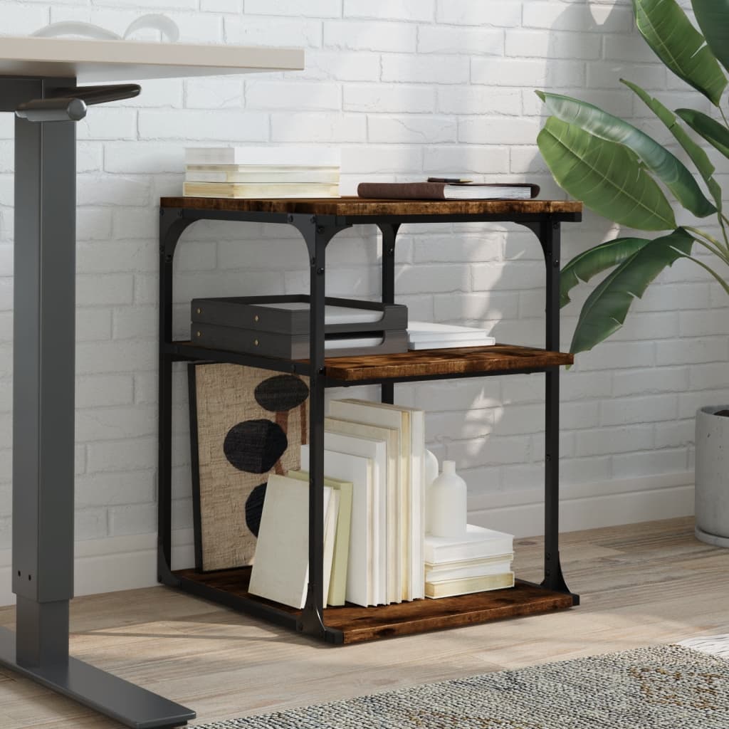 Supporto Stampante 3 Livelli Rovere Fumo 43x48x64cm Multistrato - Image 3