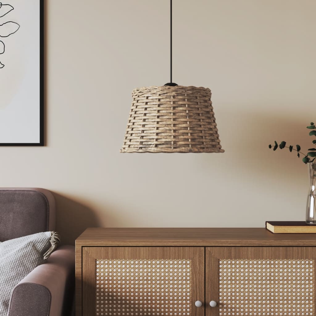 Paralume Da Soffitto Marrone Ø38x23 Cm In Vimini