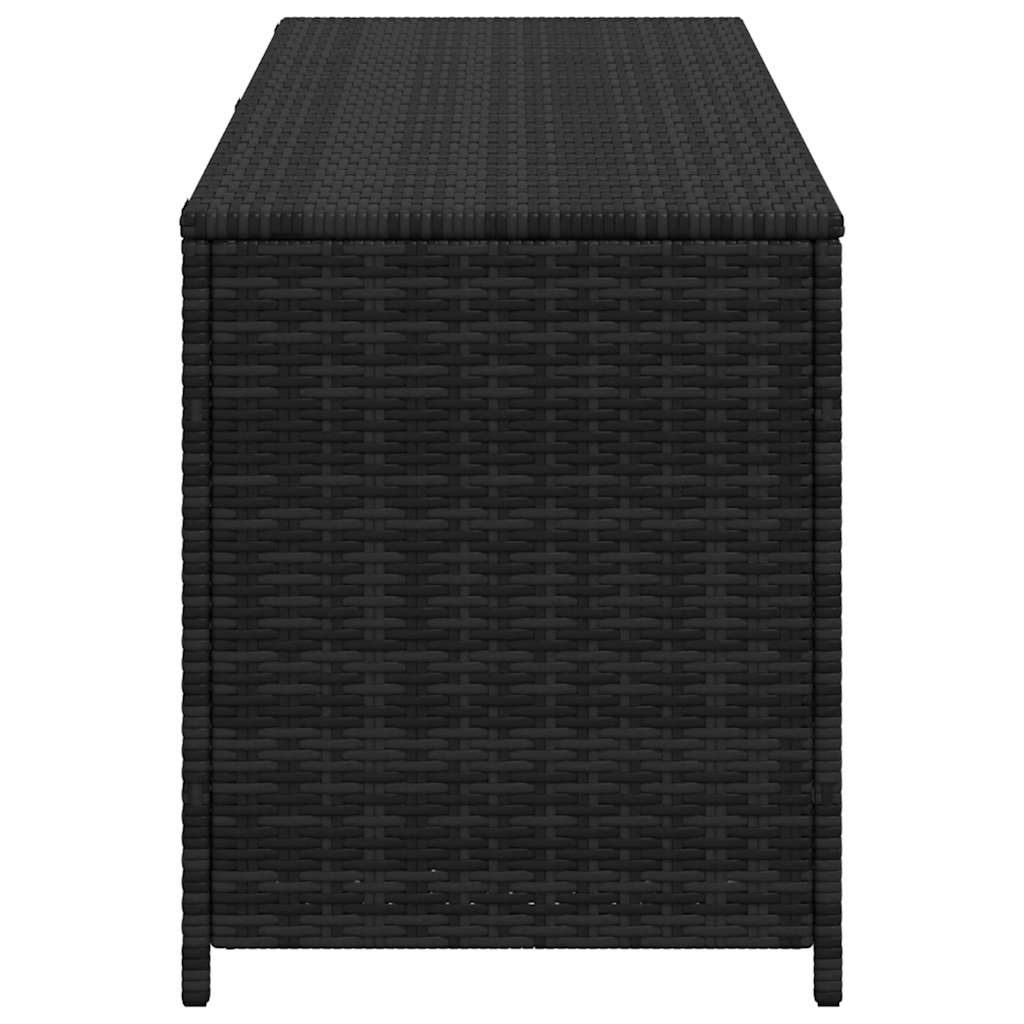 Baule Da Giardino Nero 150x50x60 Cm In Polyrattan - Image 4