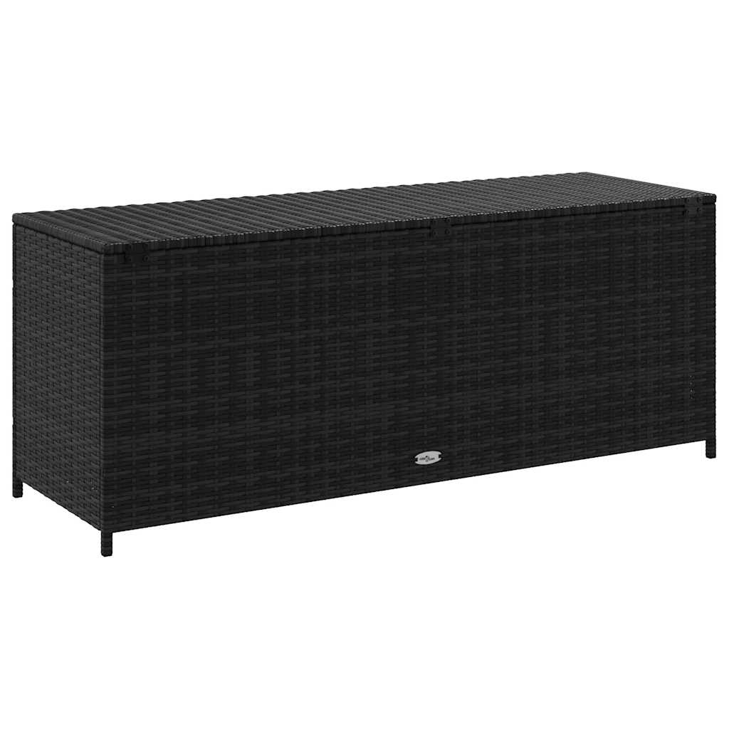 Baule Da Giardino Nero 150x50x60 Cm In Polyrattan - Image 5