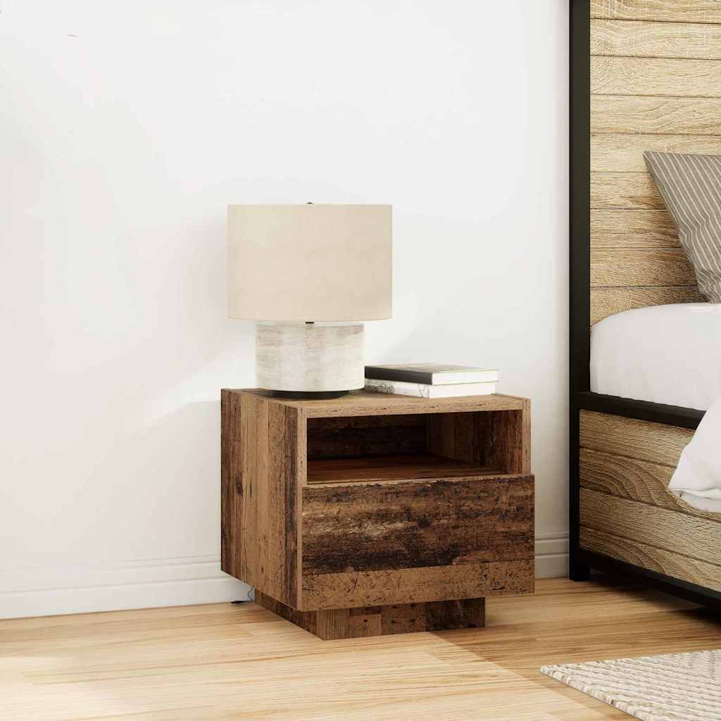 Comodino 2 Pcs Legno Vecchio 40 X 39 X 37 Cm Legno Multistrato