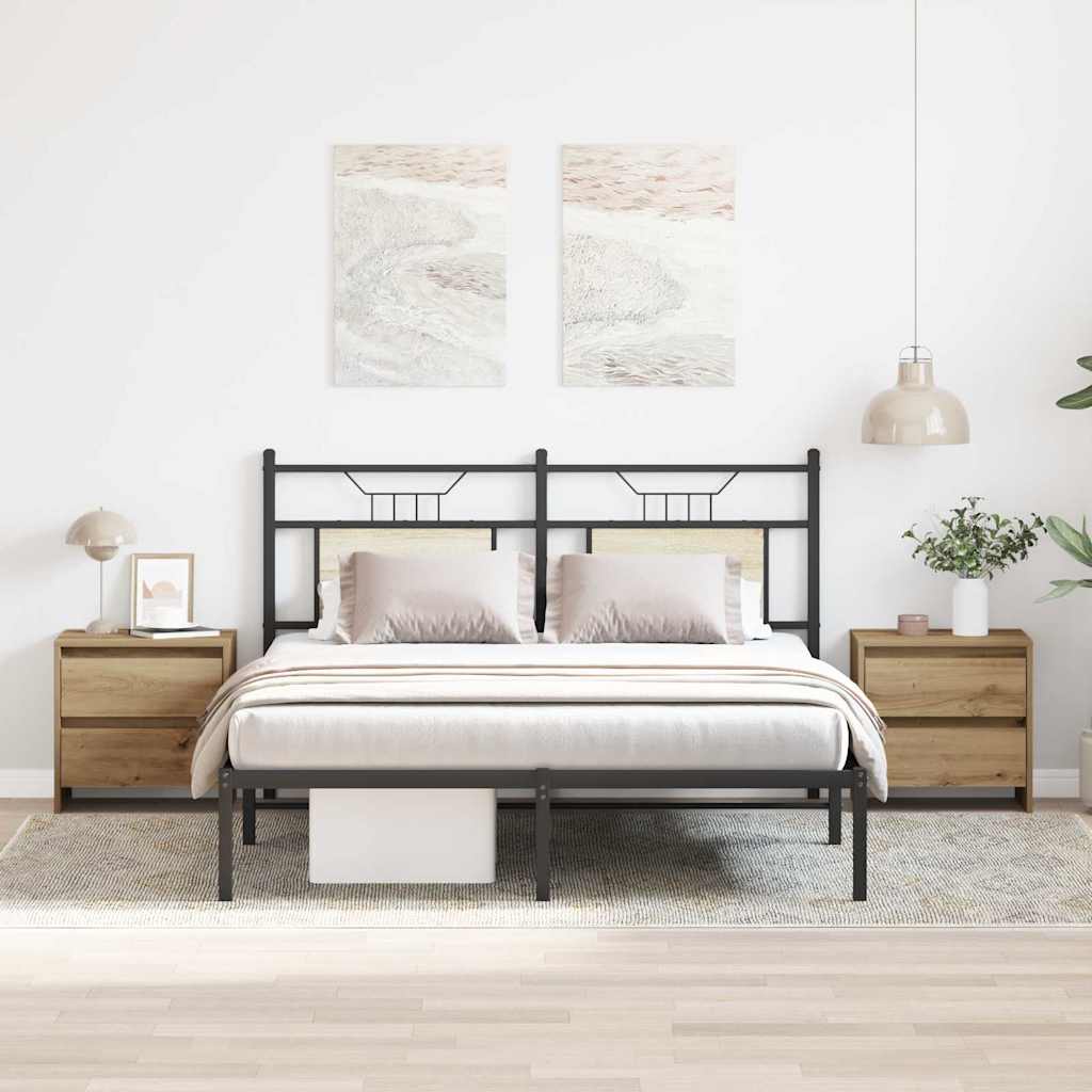 Armadio Da Notte 2 Pcs Rovere Artigianale 45 X 34 X 44.5 cm