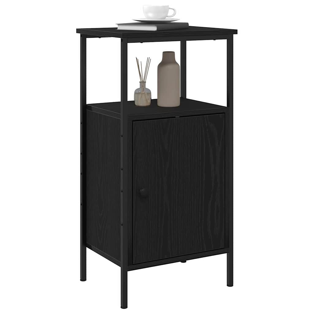 Armadio Da Notte 2 Pcs Rovere Nero 41 X 31 X 80 cm - Image 3