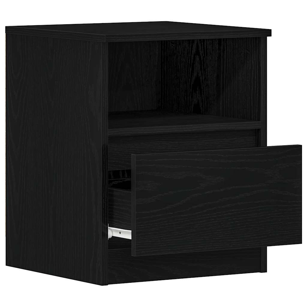 Armadio Da Notte Con Cassetto 2 Pcs Rovere Nero 40 X 40 X 50 cm - Image 5