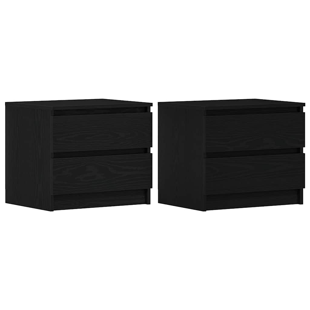Armadio Da Notte 2 Pcs Rovere Nero 50 X 40 X 43.5 cm - Image 6