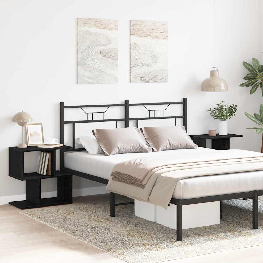 Armadio Da Notte 2 Pcs Rovere Nero 50 X 30 X 51,5 cm - Image 4