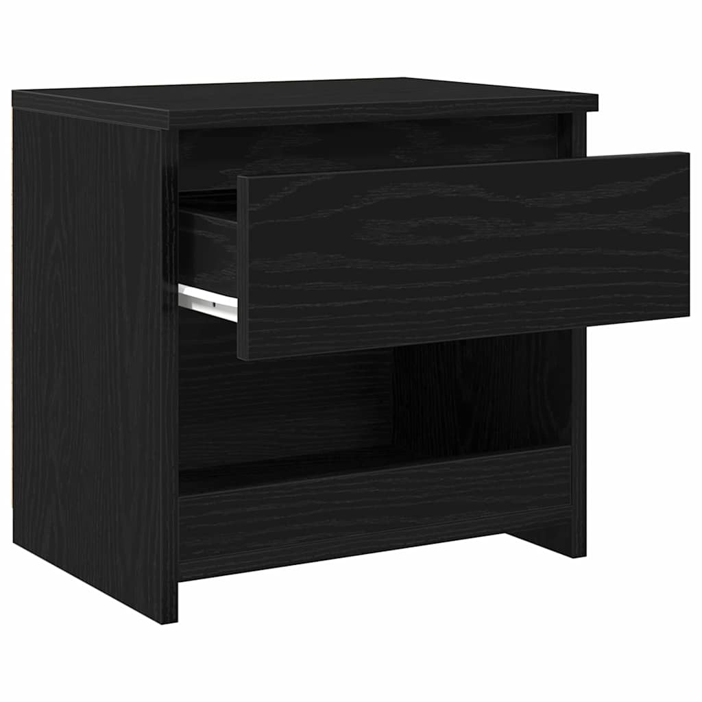 Armadio Da Notte Con Cassetto 2 Pcs Rovere Nero 40 X 30 X 39 cm - Image 5