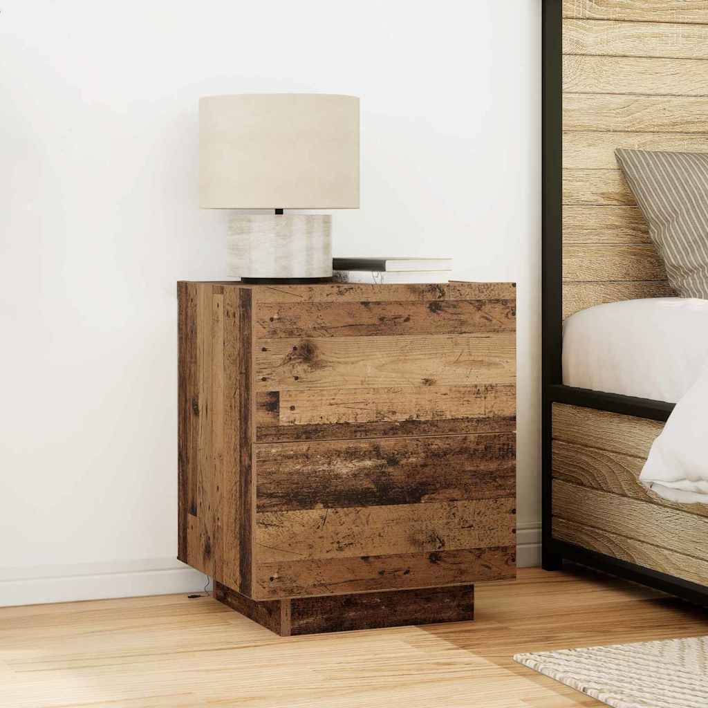 Armadio Da Notte Con Cassetto Con Legno Vecchio 45 X 40 X 55 cm