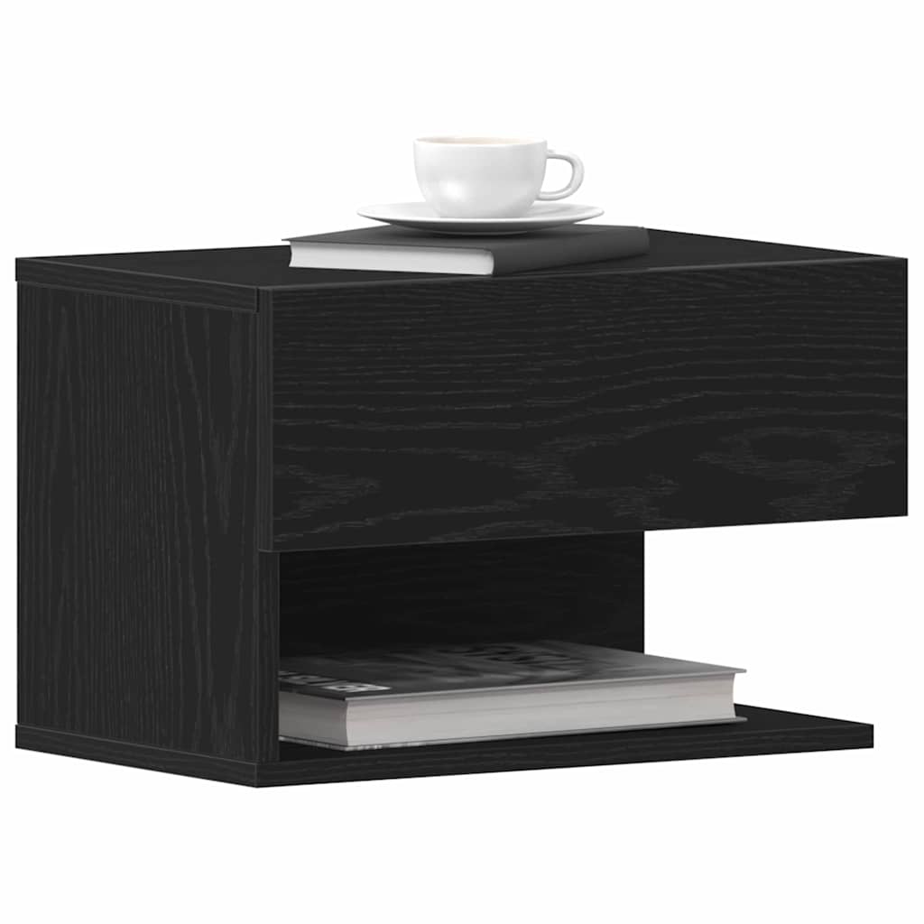 Armadio Da Notte 2 Pcs Rovere Nero 46 X 29.5 X 30 cm - Image 3