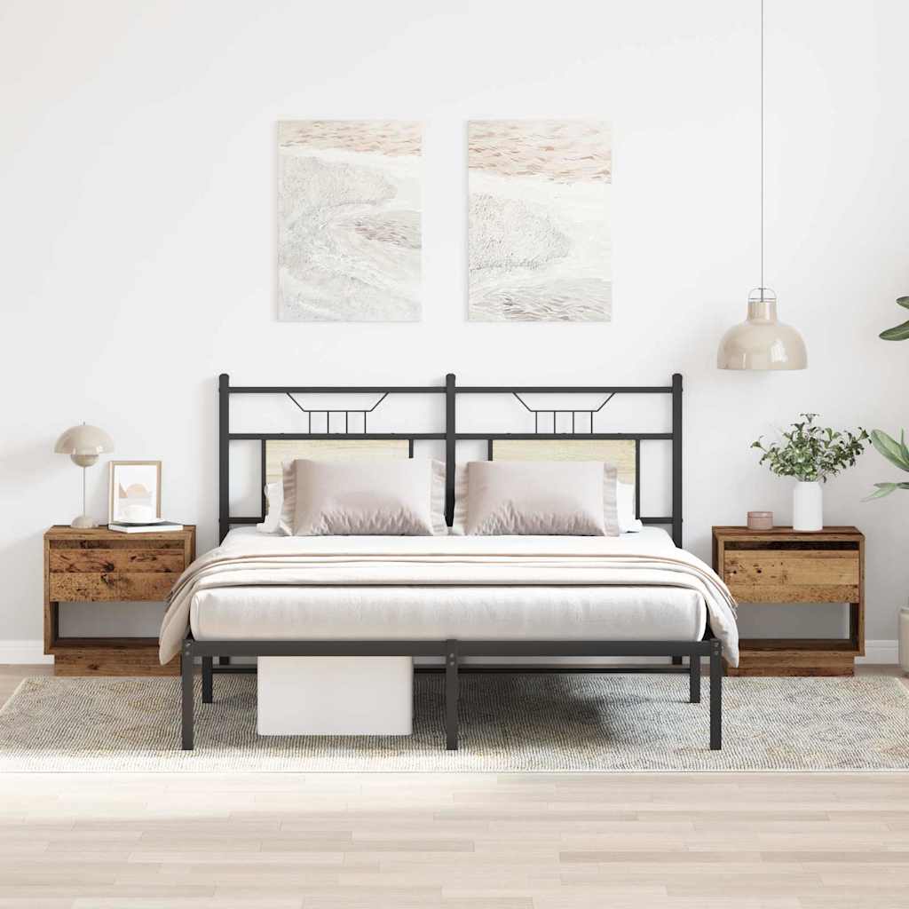 Comodino 2 Pcs Legno Vecchio 45 X 34 X 44 Cm Legno Multistrato