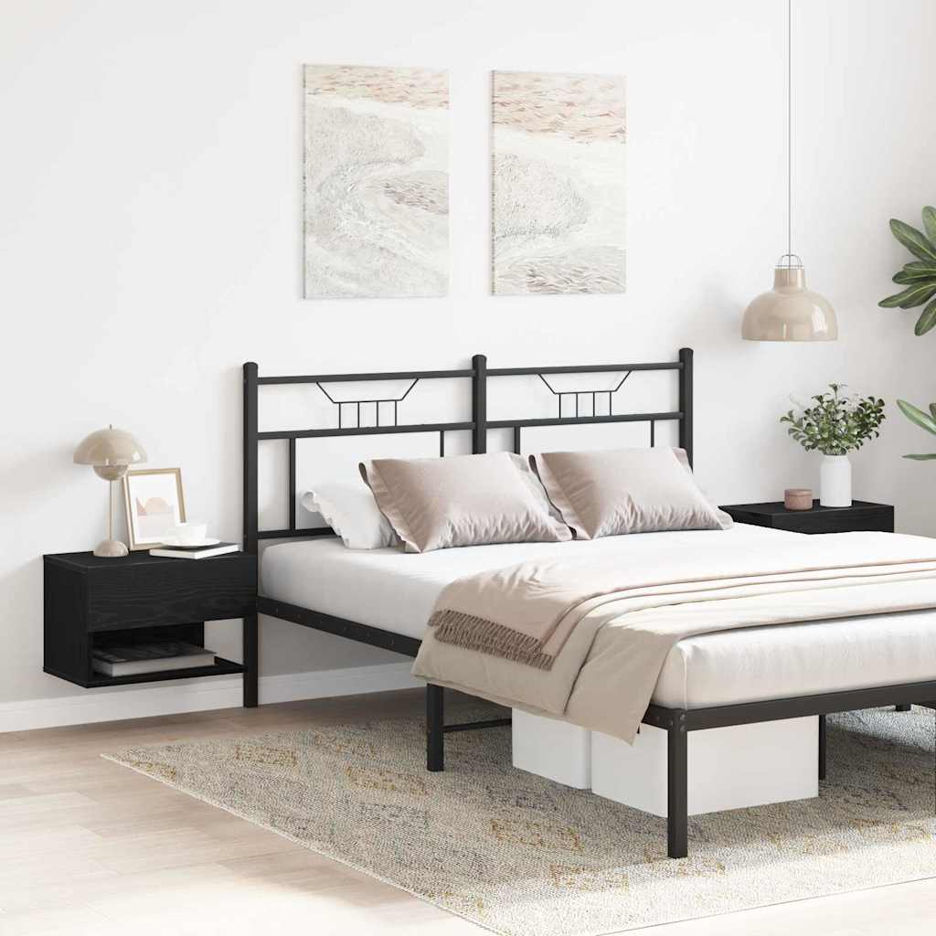 Armadio Da Notte 2 Pcs Rovere Nero 46 X 29.5 X 30 cm - Image 4