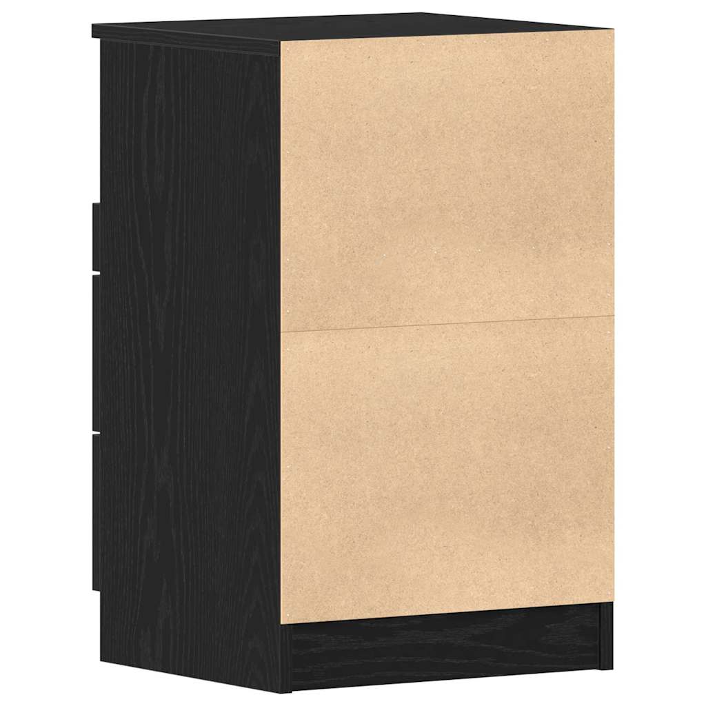 Armadio Da Notte Con Cassetto 2 Pcs Rovere Nero 40 X 35 X 65 cm - Image 6