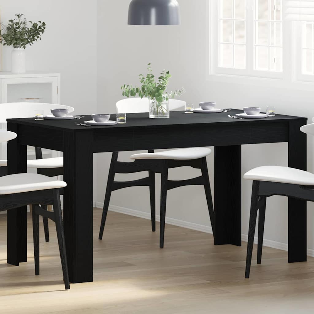 Tavolo Da Pranzo Rovere Nero 140 X 74.5 X 76 cm